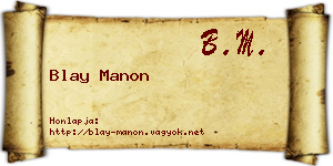 Blay Manon névjegykártya